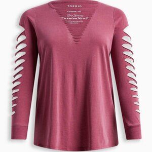 Classic Fit Cotton Crew Neck Slasher Tee